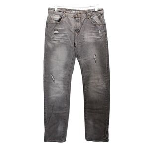 CJ Black Jeans Men's Size 34 / 34 -‎ Low Rise Slim Straight Gray Distressed